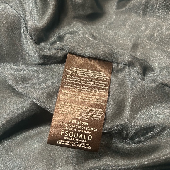 ESQUALO - Super Soft Luxury - Long faux fur coat-teal blue. Women’s L- 10. - Picture 7 of 7